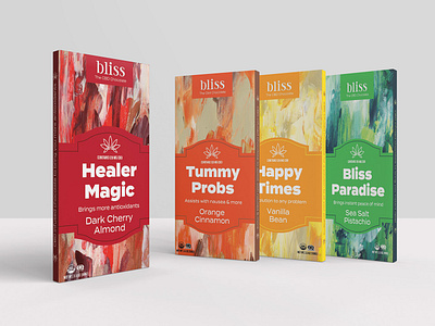 Bliss CBD Chocolates advertising branding design graphic design illustration logo painting typography