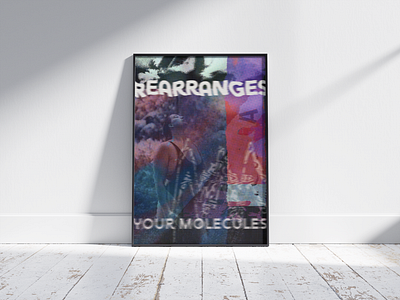 Rearranges your molecules / Poster abstract band collage grunge halftone music pixelated poster song