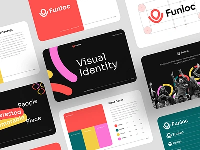 Funloc - Visual Identity Guidelines brand guidelines brand identity brand identity design branding event event finder graphic design identity logo logo design party party finder visual visual identity