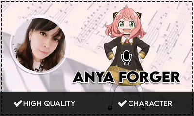 Anya Forger, Female Character Voice dubbing voice over