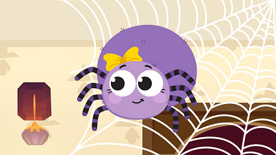 Bitsy Spider cute halloween illustration illustrator preschool spider vector