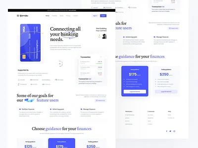 Fjarmala - Finance landing page bank clean clean design finance finance design finance landing page landing page manage money ui ui design ux web