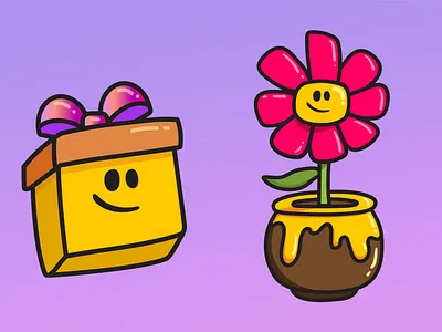 Clubbie Bear NFT - Gift icons characterdesign cute flower honey honeypot illustration illustrator nft present vector
