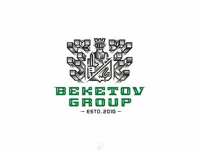 BEKETOV GROUP 4 arm heraldry legal logo neoheraldry shield