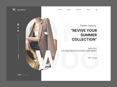 Fashion Design Web branding design typography ui ux