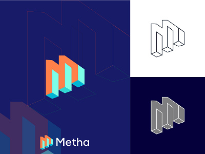 Metha logo abstract logo branding creative logo design illustration logo logo designer modern logo ui vector