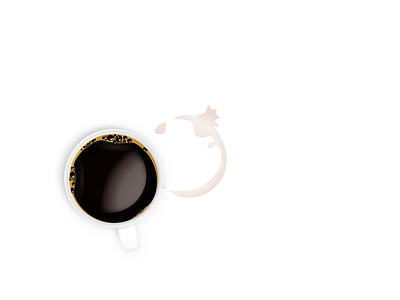 CSS Coffee + Stain black coffee cartoon coffee css css art css drawing css illustration css3 cup drop html html art illustration mug realistic ring stain vector