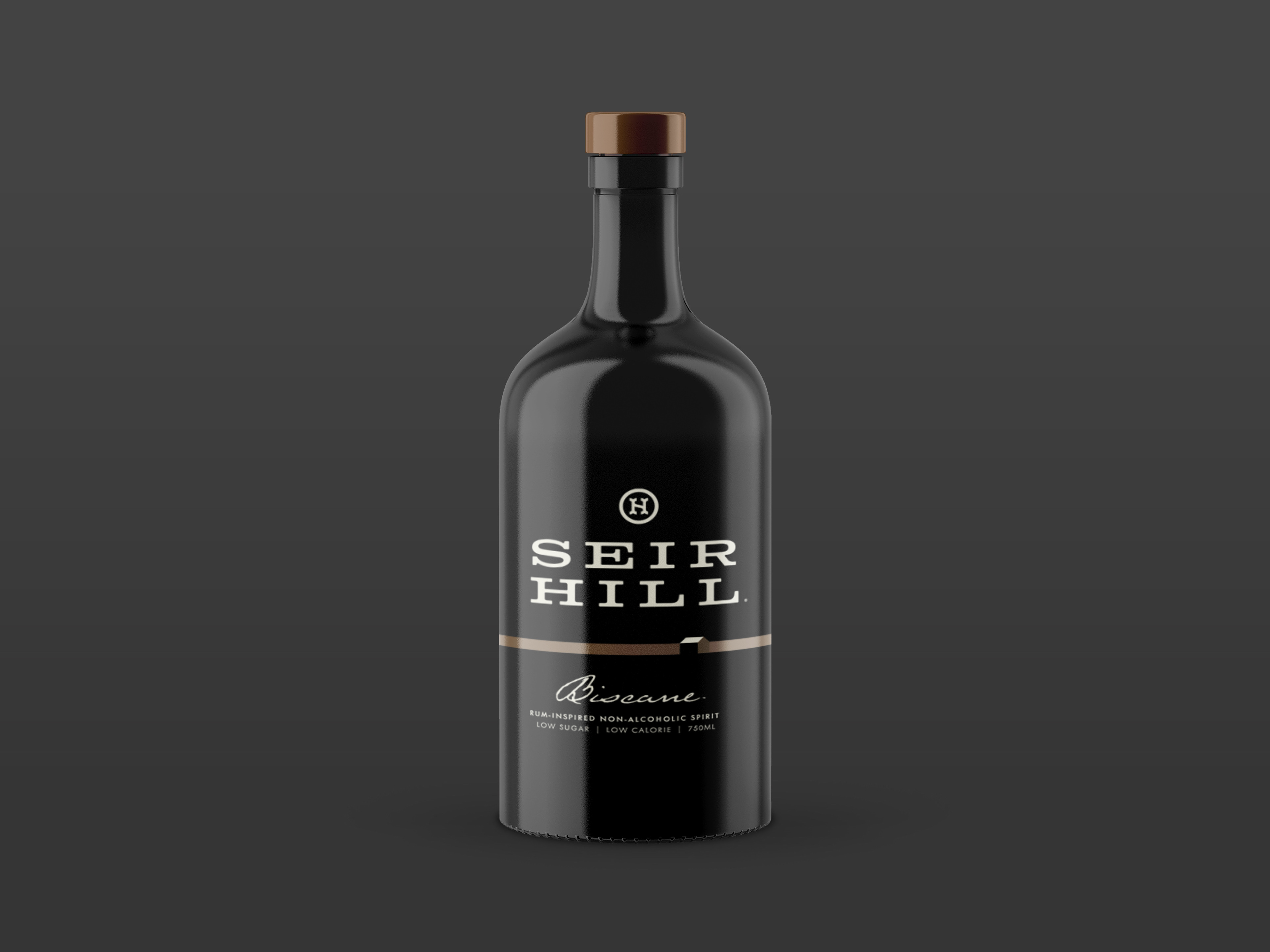 Seir Hill Biscane bottle design graphic design label design non alcoholic packaging spirit bottle