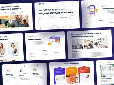 Cubit Case Study agency app app development branding clean design illustration landing page logo saas services software ui ux web design web development website