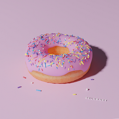 simpsons donut | celxoart 3d 3d community 3d design art blender blender cycles blender3d design donut