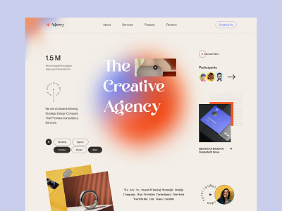 Agency Landing Page Design Concept agency agency landing page agency website clean clean design design digital agency digital marketing hero homepage landing page marketing modern portfolio studio ui design web web design website website design