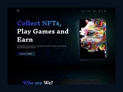 NFT Landing Page🐱‍👤 animation blockchain branding cryptoart cryptocurrency exchange fan tokens graphic design landing page minimalist modern proffesional motion graphics nft nft crypto nft marketplace ui uiux