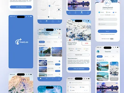 Travel service - Mobile app app app design booking mobile mobile app mobile design travel agency travel app travel service traveling ui uiux design ux