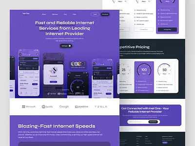Inet One - Internet Provider card design internet internet provider minimal mobile app mobile design network operator provider quota service service internet signal ui ux