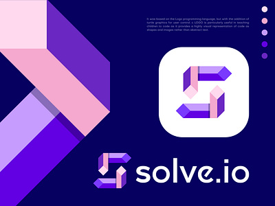 3D Brand identity design for solve.io agency app logo brand identity brandmark business clean company logo creative logo custom logo initial logo logo logo concept logo designer logo idea mark minimal o p q r s t u v w x y z professional logo s letter logo typography