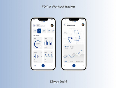 Day 041 - Workout tracker 041 branding challenges community dailyui design figma illustration logo mobile ui ux website workout tracker