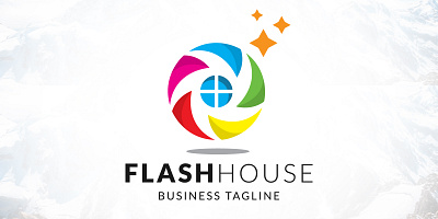Flash House Photography Logo Design flash house multimedia photographer