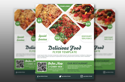 Delicious Food Flyer Template branding business flyer design flyer flyer design graphic design poster