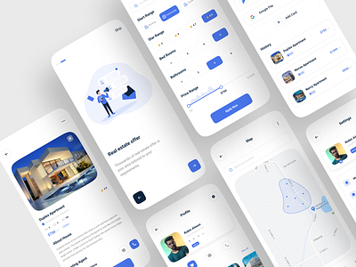 Real Estate App agency apartment app app design building corporate design hotel house minimal mobile mobile app design mobile design property property app real estate real estate agency real estate agent real estate ui ui
