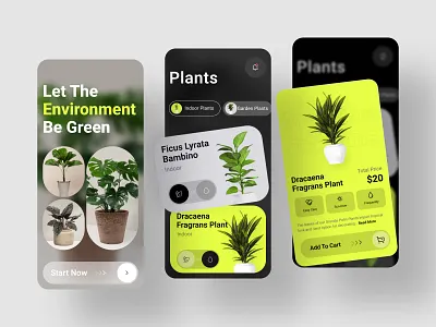 Plant Shop App UI Design app design ecommerce ecommerce app flowers garden gardening leaf leaves marketplace mobile app mobile ui plant plant shop app plant store planting plantstore shop shop app shopping uidesign