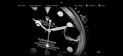Rolex Watch Site illustration photoshop ui xd