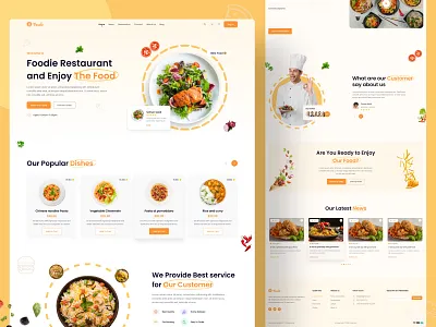 Restaurant website landing page 2023 trend best design dribbble best shot food homepage landing page minimal design restaurant restaurant landing page restaurant website rupak rupak chakraborty service service website uiux web web design website website design xgenious