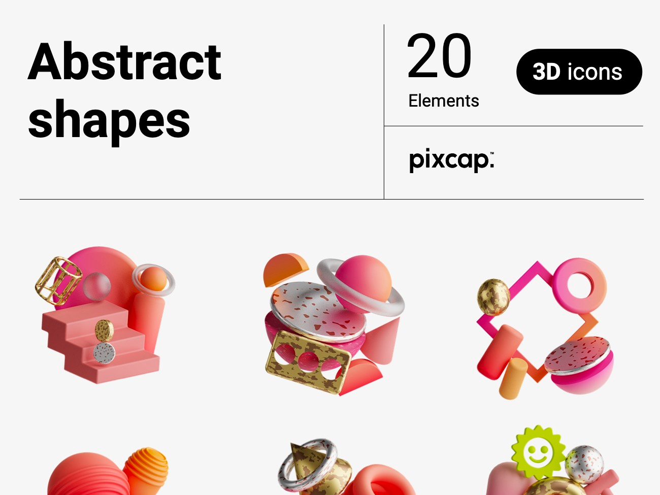 Abstract Shapes 3D Icons by Pixcap on Dribbble