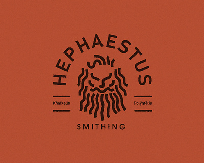 Hephaestus mark logo branding design graphic design greek hephaestus illustration logo mythology smith typography ui ux vector