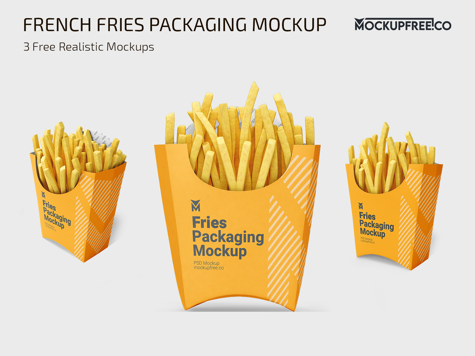 French Fries Box Mockup - Free Package Mockups