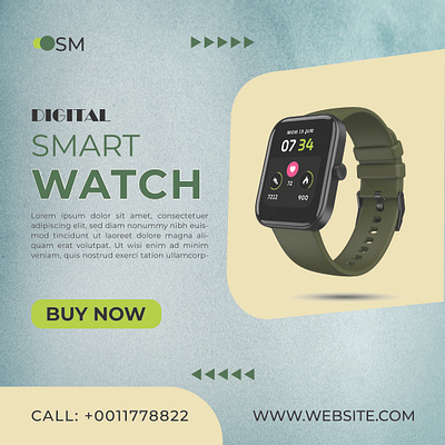 SMART WATCH SELL SOCIAL MEDIA POST graphic design social media post