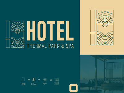 Hotel and Thermal Park Logo branding hotel and spa logo hotel branding hotel logo hotel logo design luxury hotel logo luxury spa logo spa logo