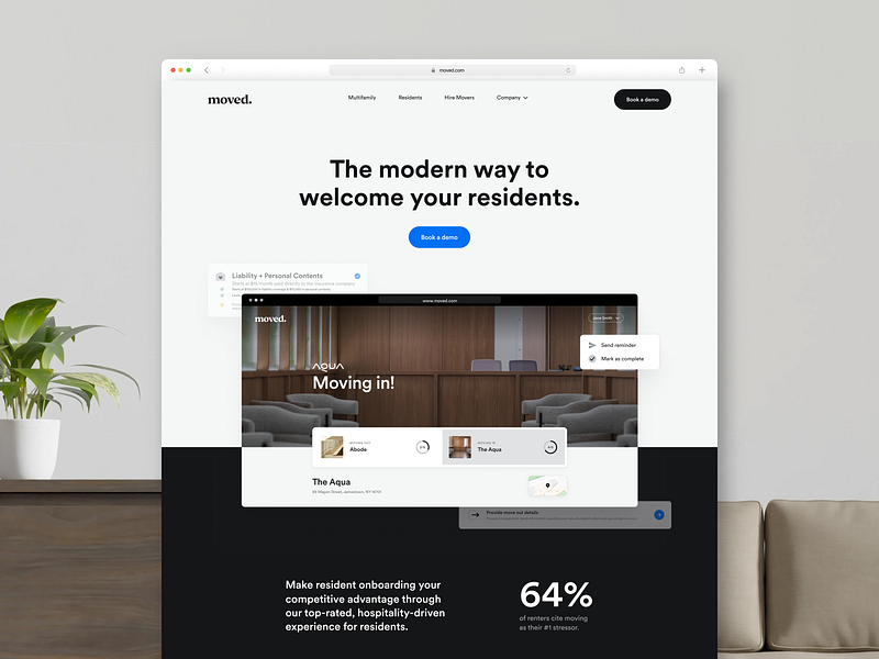 Moved case study 1: Website design for a resident platform landing landing page landing page design promo landing page promo website saas startup web design website design