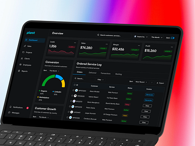 Sales Analytics Dashboard - Dark Mode analytics concept dark mode dashboard design freelance minimal sales ui uiux ux uxui