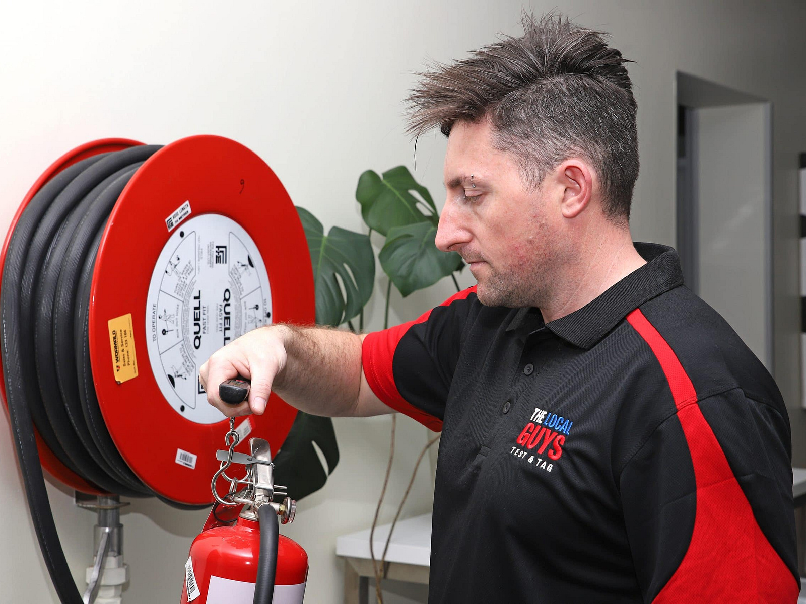 Fire Extinguisher Testing by The Local Guys Test and Tag on
