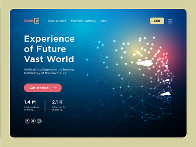 Quest AI. UI design. ai artificial artificialintelligence design designer homepage intelligence interfacedesign landingpage landingpagedesign productdesign ui uidesign uiux userexperience userinterface ux uxdesign webdesign website