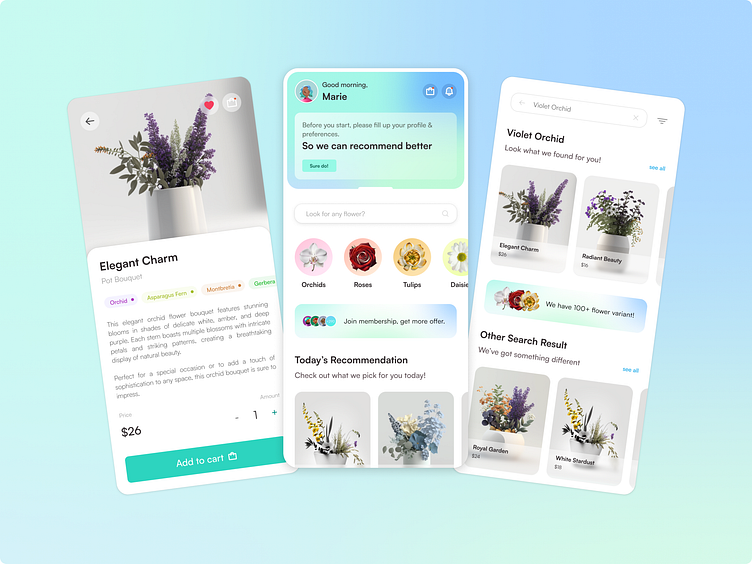 Flower Shop App by Moehammad Aldin on Dribbble