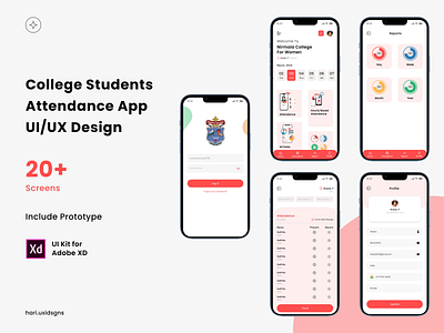 Attendance App animation app attendance chart dashboard graph kit lecturer management mobile onboarding profile schedule school statistic student task ui