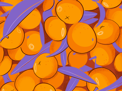 Tangerine basket citrus dribbble fruits illustration orange pattern procreate tangerines vitamin