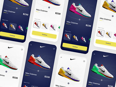 Nike Shoe Store Concept 3d 3d design app design concept concept design darkmode e commerce lightmode mobile app nike online shop shoe store shoes shopping shopping app ui ui concept ux