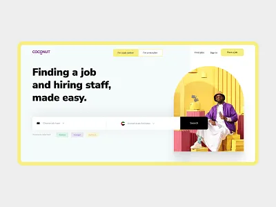 Hospitality job board redesign desktop hospitality job board landing ui