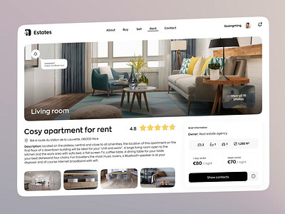 Real Estate website: animation building home house landing page properties property real estate real estate agency real estate website realestate ui ux web design website design