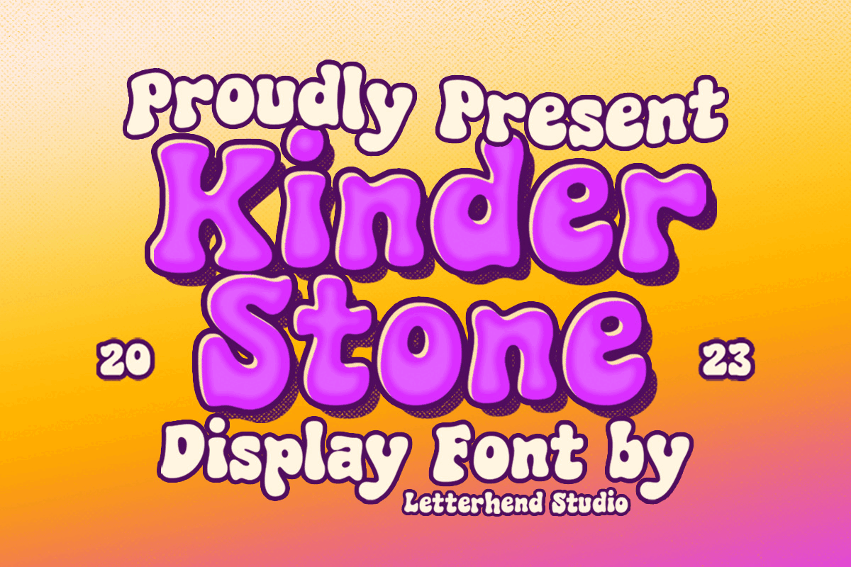 Kinder Stone – Display Font branding freebies