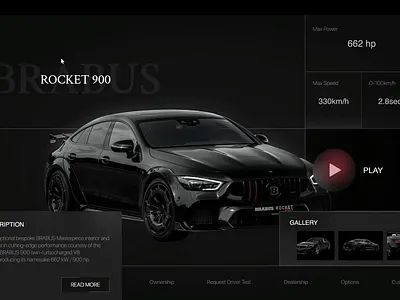 Brabus UI car concept brabus car carui drive driver luxurycar supercar uber ui uicar uidesign uxdesign webdesign