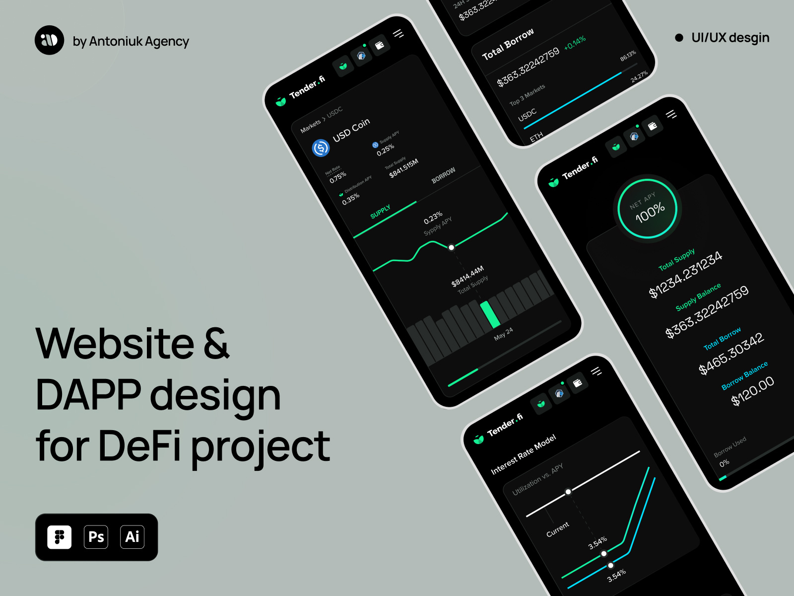 Tender Finance DeFi by Serhii Antoniuk for kreyda on Dribbble