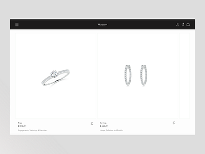 LUXURY JEWELLERY - E-commerce Shopping Page UX/UI buy jewel clean diamonds e commerce earrings ecommerce jewel shop jewellery jewelry website jewels luxury luxury jewellery minimal minimalistic most expensive jewel rings shop shopify shopping page wocommerce