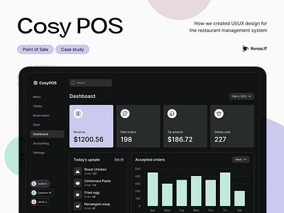 Cosy POS: case study cashier dashboard dashboard design point of sale pos pos terminal pos ui product product design ui