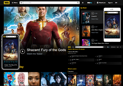 IMDb Clone App graphic design motion graphics ui