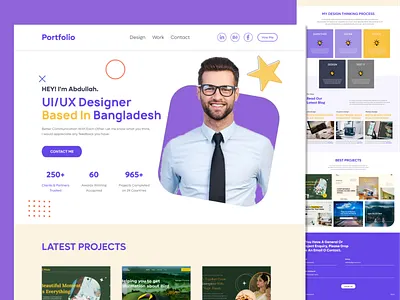 Personal Portfolio Website candidate design landing page personal portfolio portfolio ui ui design uiux website