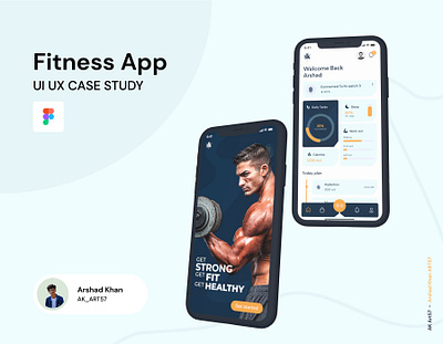 Fitness app UIUX Case study ak art57 diet app fitapp fitness fitness app ui mobile ui ui uiux case study workout app