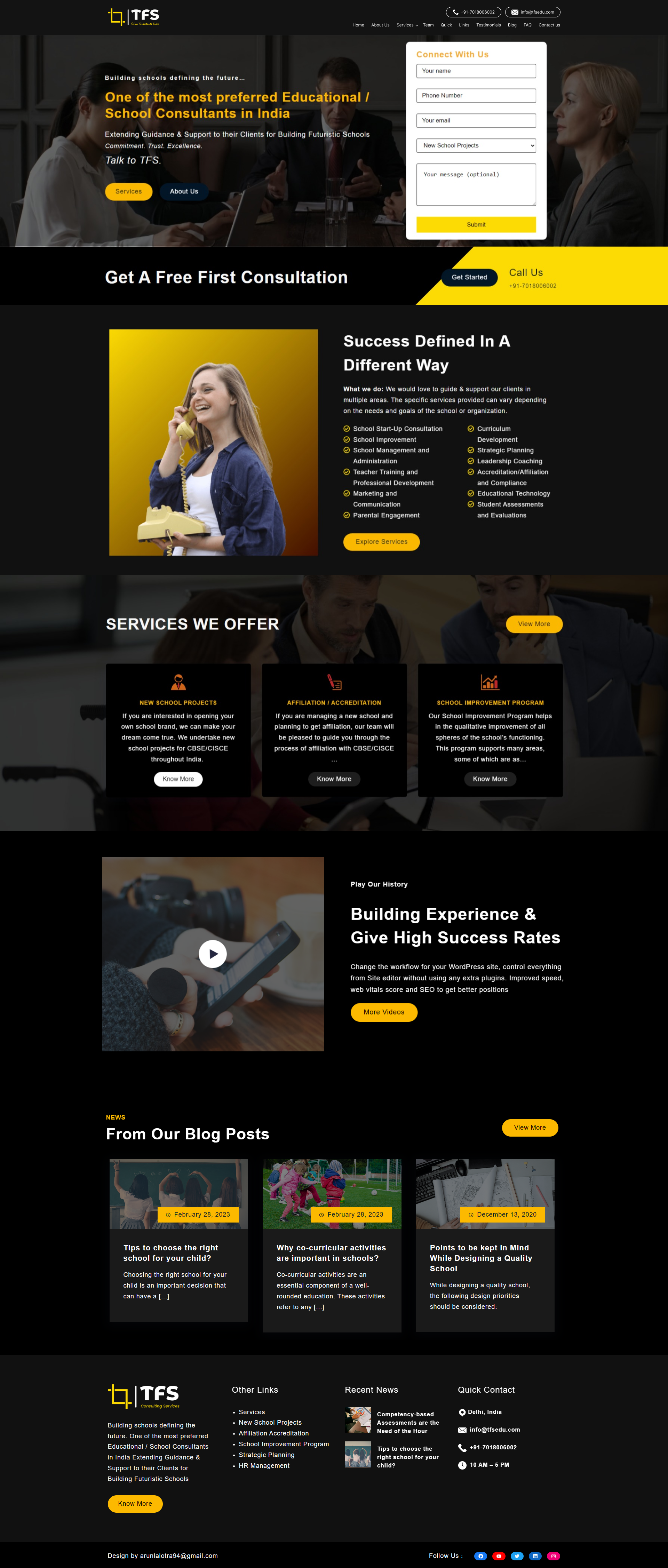 Example of Custom Landing Page Design Service